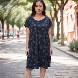 Black Cactus 🌵 Print Dress